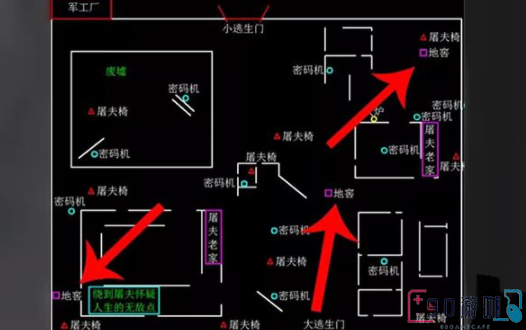 第五人格军工厂地图中地窖的具体位置在哪？