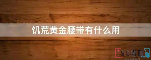 饥荒金色腰带怎么使用才能发挥最大效果？