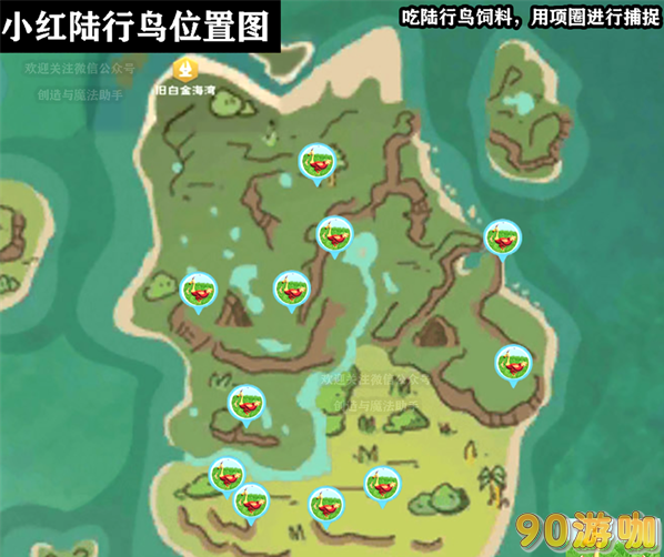 创造与魔法小红陆行鸟通缉令刺客分布图，详细位置指南